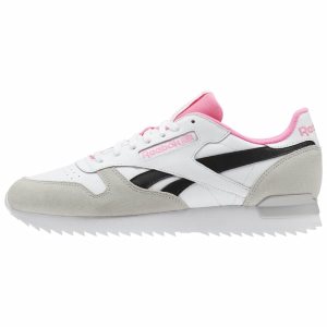 Reebok CL LEATHER RIPPLE CLIP SU Turnschuhe Herren - Weiß/Grau - DE 870-AHG